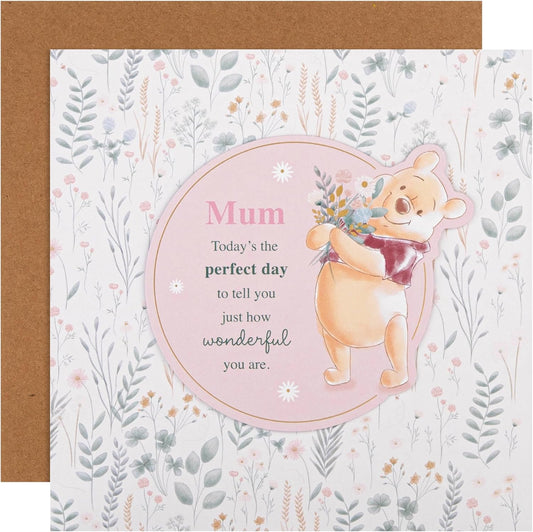 Disney Winnie the Pooh 'Perfect Day' Mum Birthday Card