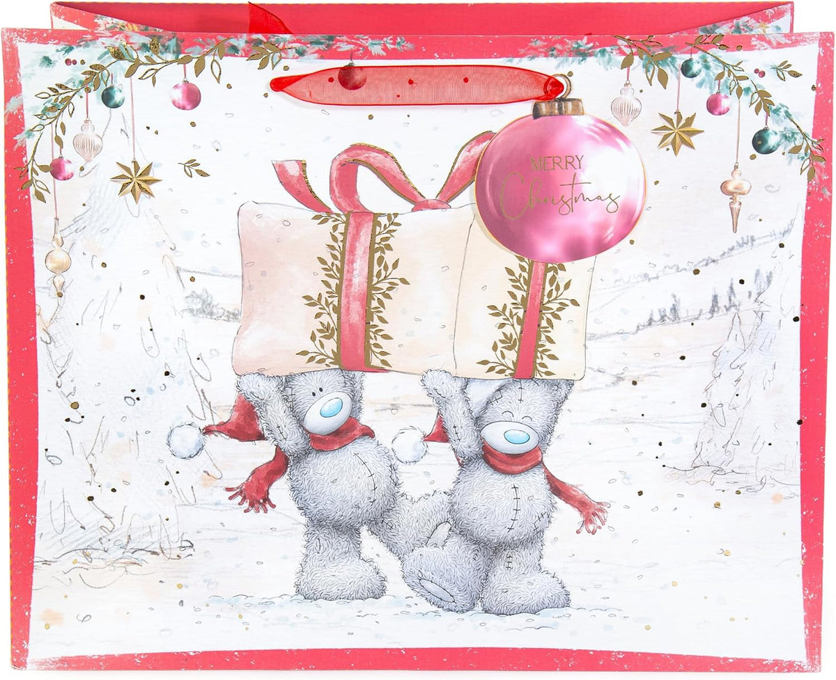 Me To You Bear with Bauble Christmas Large Sized Gift Bag