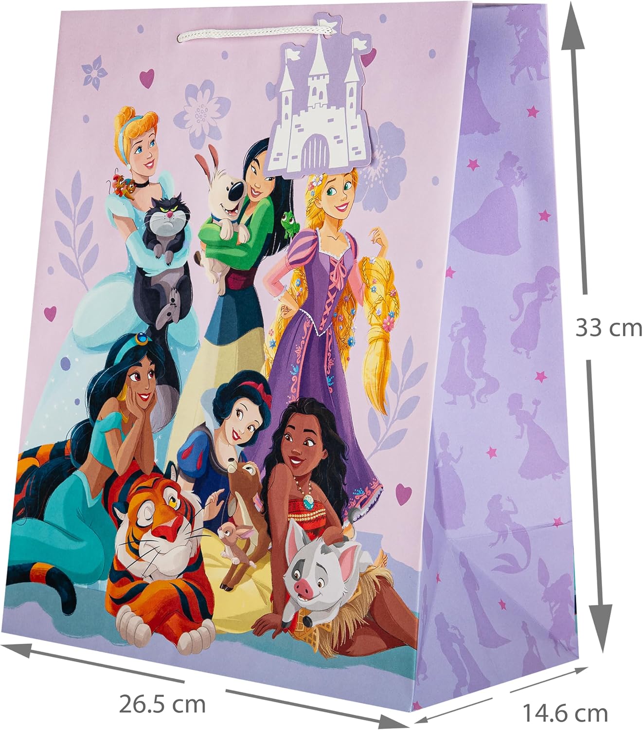 Disney Princesses Pack of 3 Large Gift Bag For Birthday, Christmas