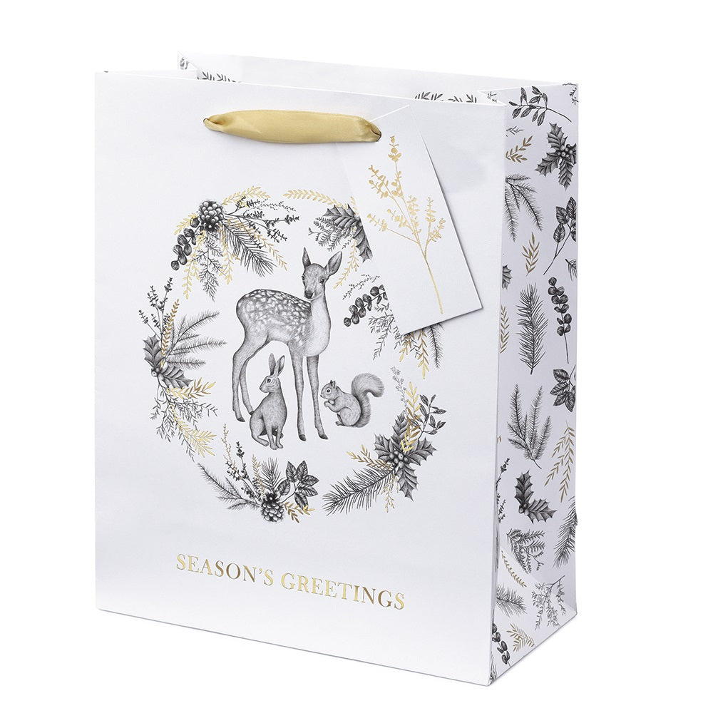 Pack of 6 Enchanted Forest Medium Christmas Gift Bags