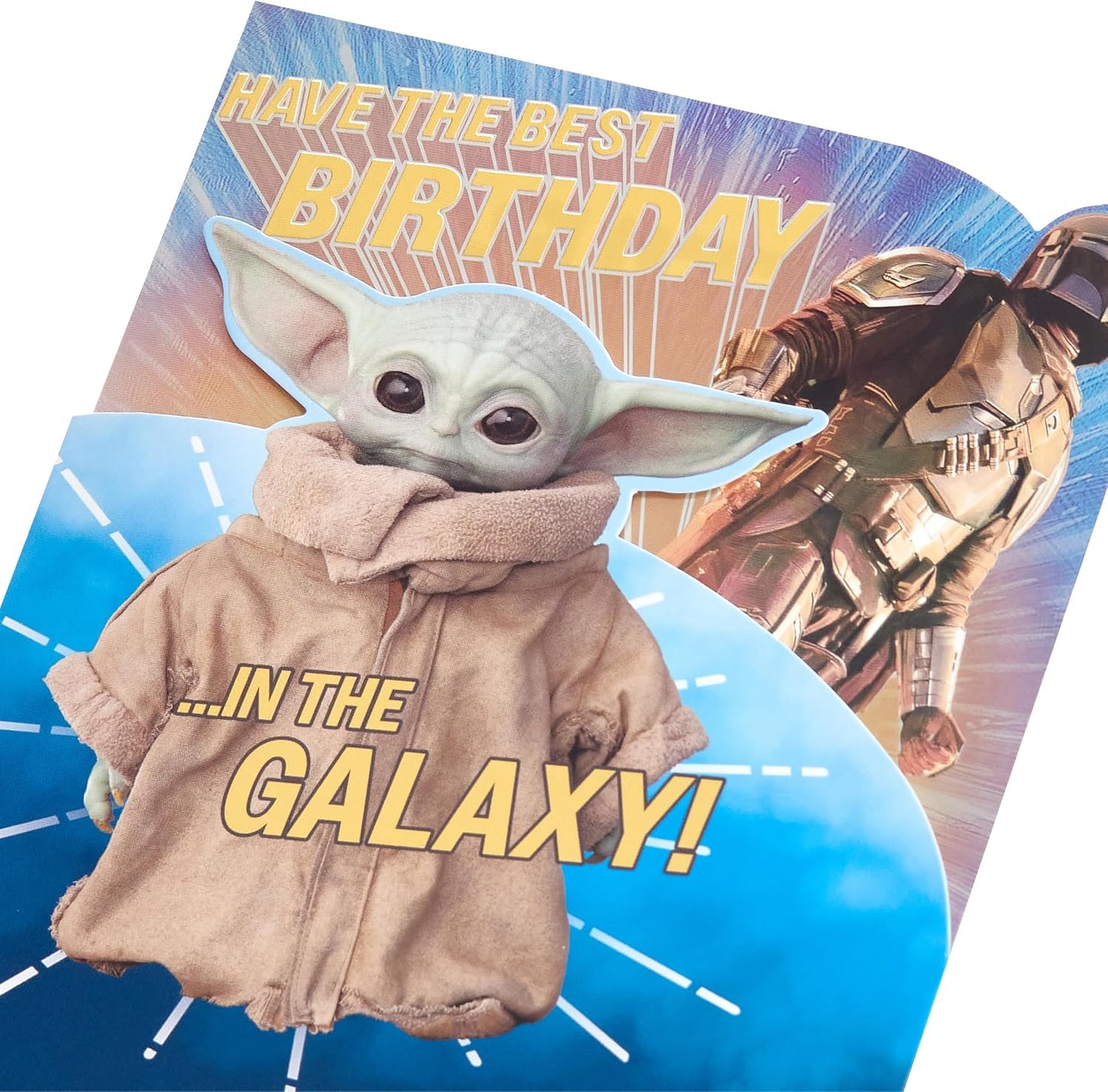 Star Wars Grogu & Mandalorian Design Kid's Birthday Card
