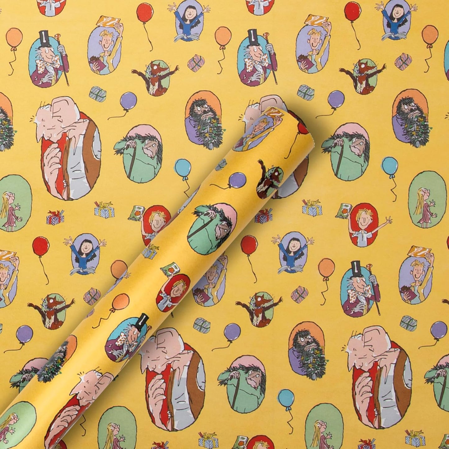 Roald Dahl & Quentin Blake Character 6M Wrapping Paper Multipack 3 x 2M Rolls