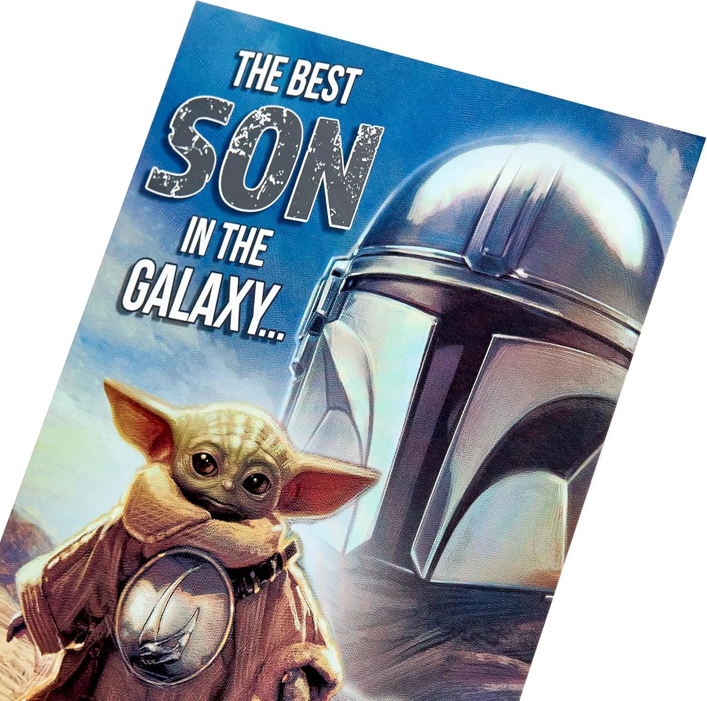 Star Wars Mandalorian and Grogu Design Son Birthday Card