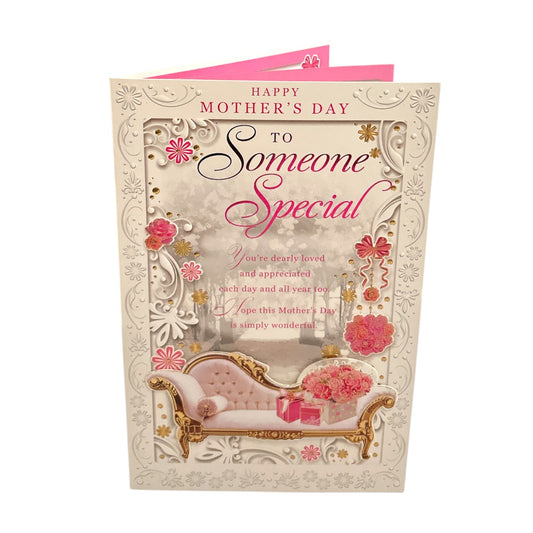 Happy Mother's Day To Someone Special Foil Printed Sofa Design Card