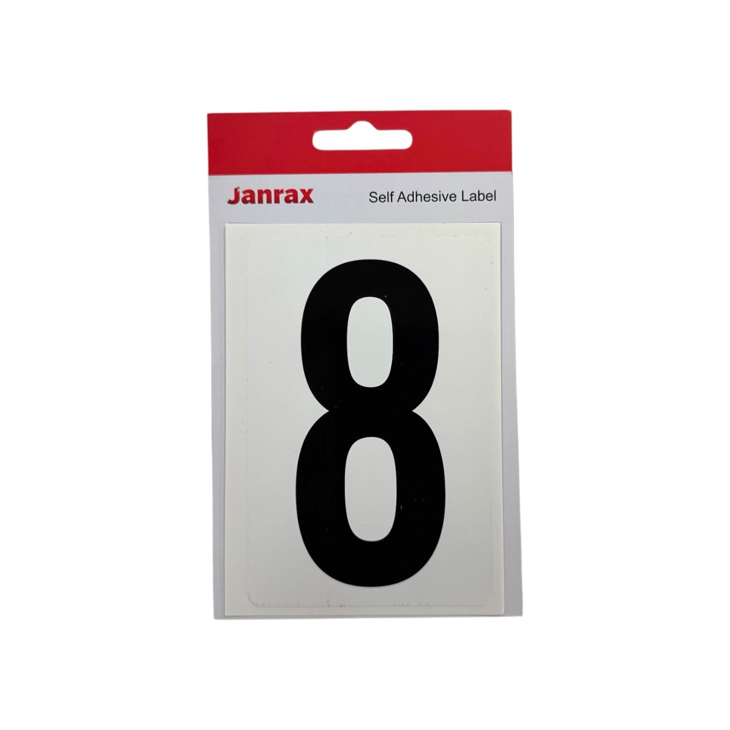Pack of 12 Waterproof Wheelie Bin Black Number 8 Sticker