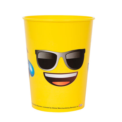 Single Emoji Faces 16oz Plastic Stadium Cup