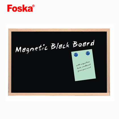 Wood Framed Magnetic Writing Black Board 30 x 40cm