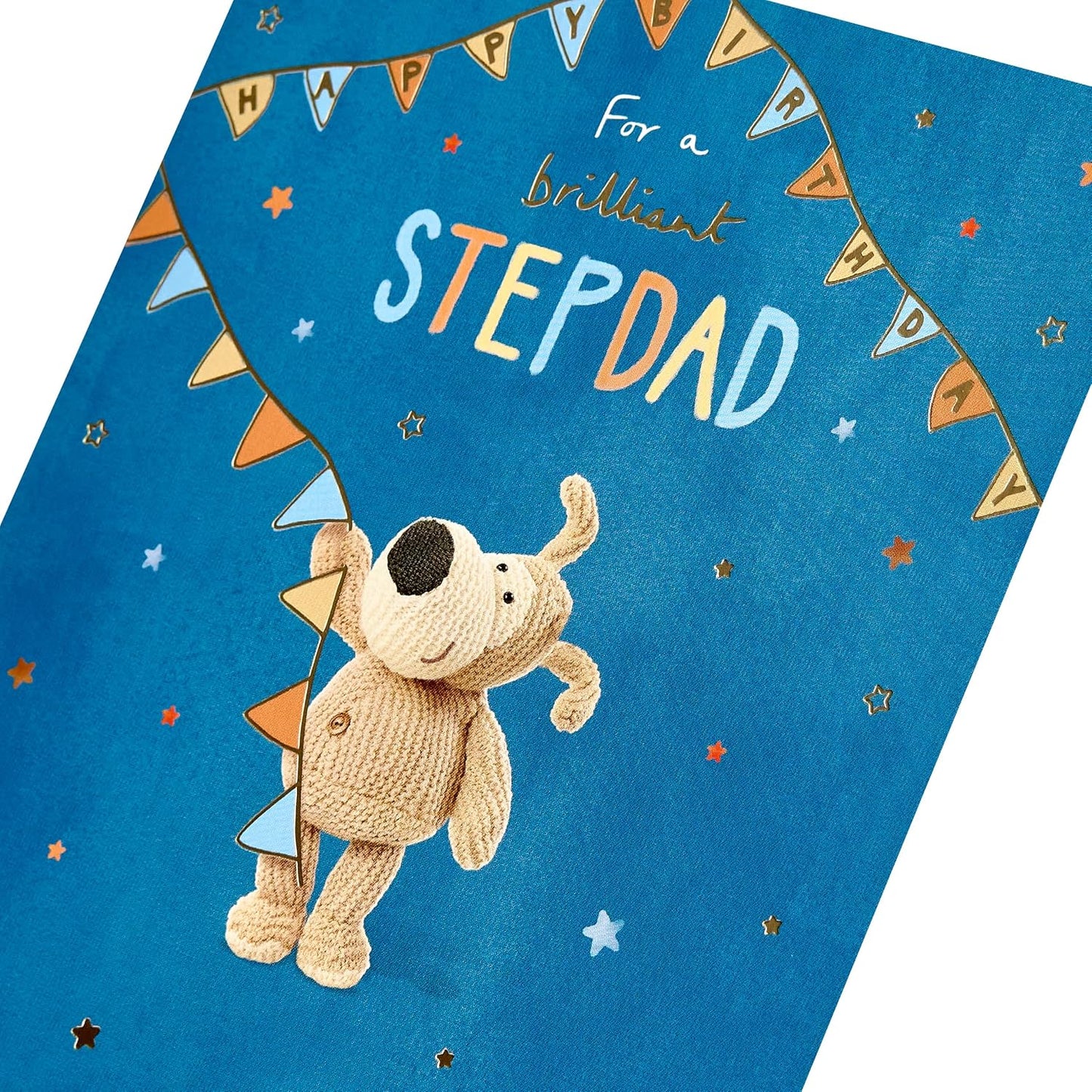 Boofle with Bunting Stepdad Birthday Card