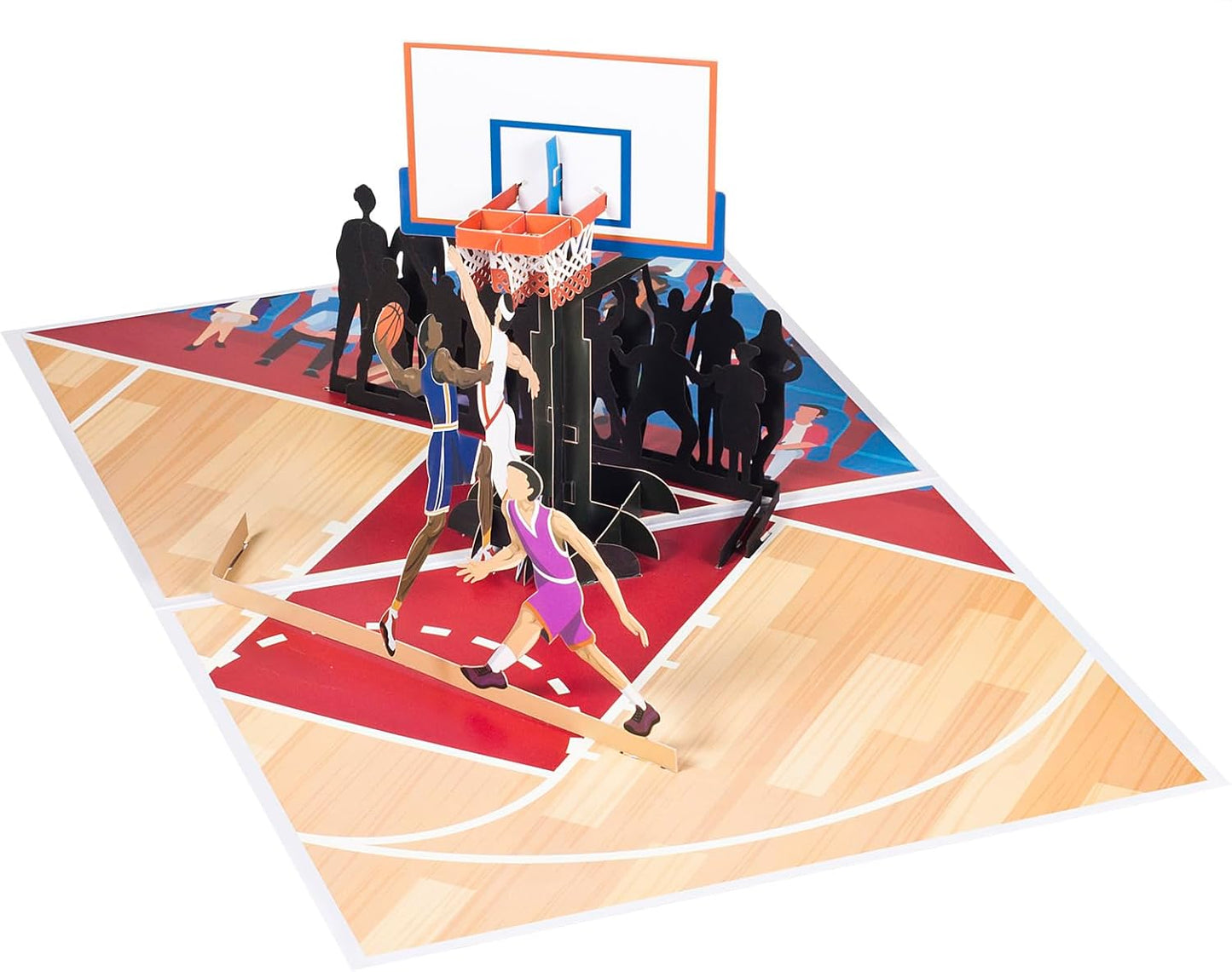Basketball Players 3D Pop Up Greeting Card