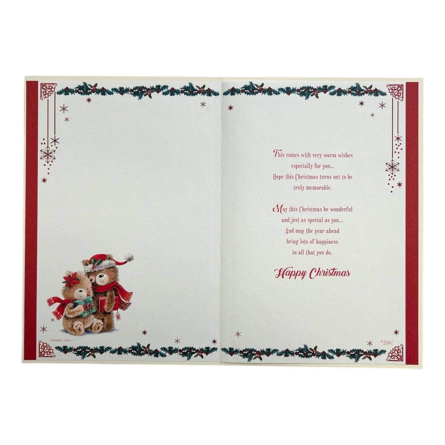 Beautiful Couple Bears Design To a Special Couple Christmas Card