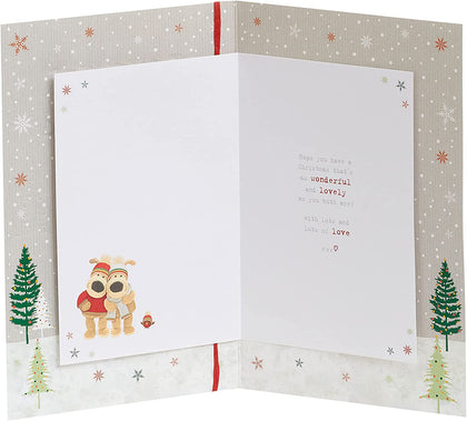 For Daughter and Her Boyfriend Boofles Ice Skating Design Christmas Card