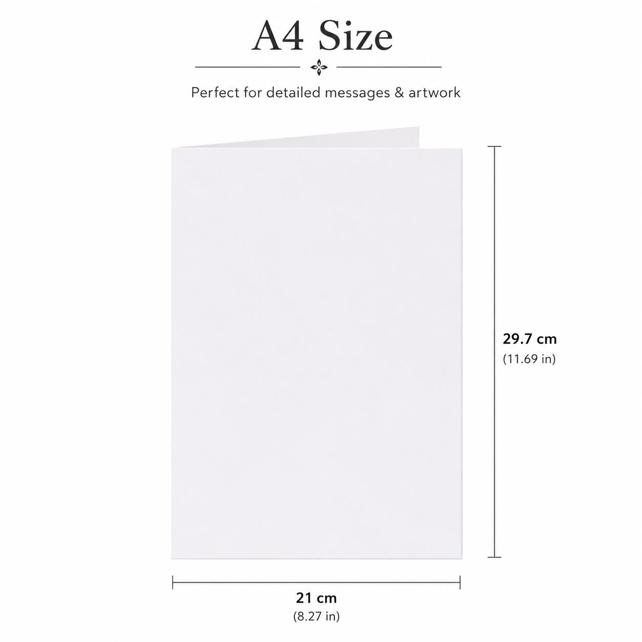 Pack of 10 A4 Blank White 260gsm Greeting Cards – Design Your Own Cards