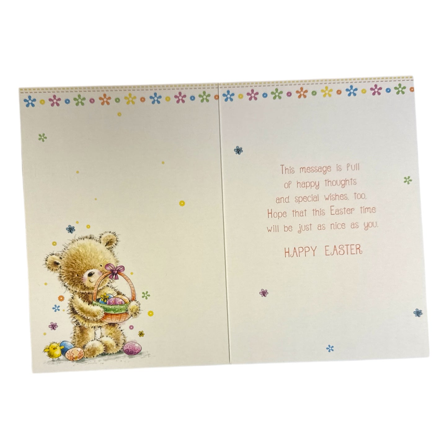 For Special Goddaughter Cute Teddy & Eggs Design Easter Card