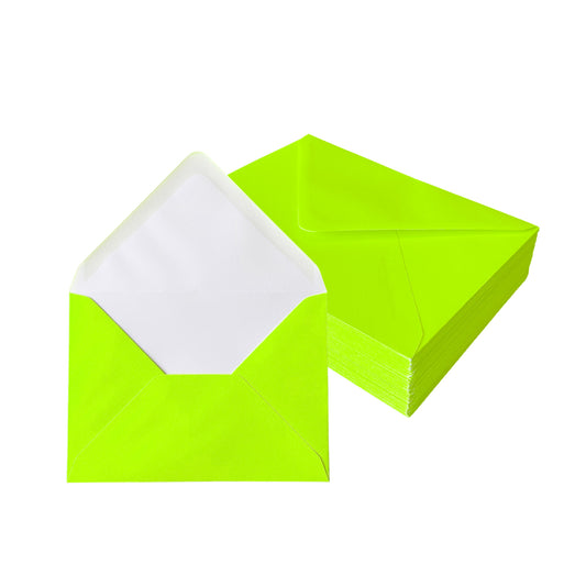 Pack of 50 Vivid Zest Green 114x162mm Gummed Envelopes
