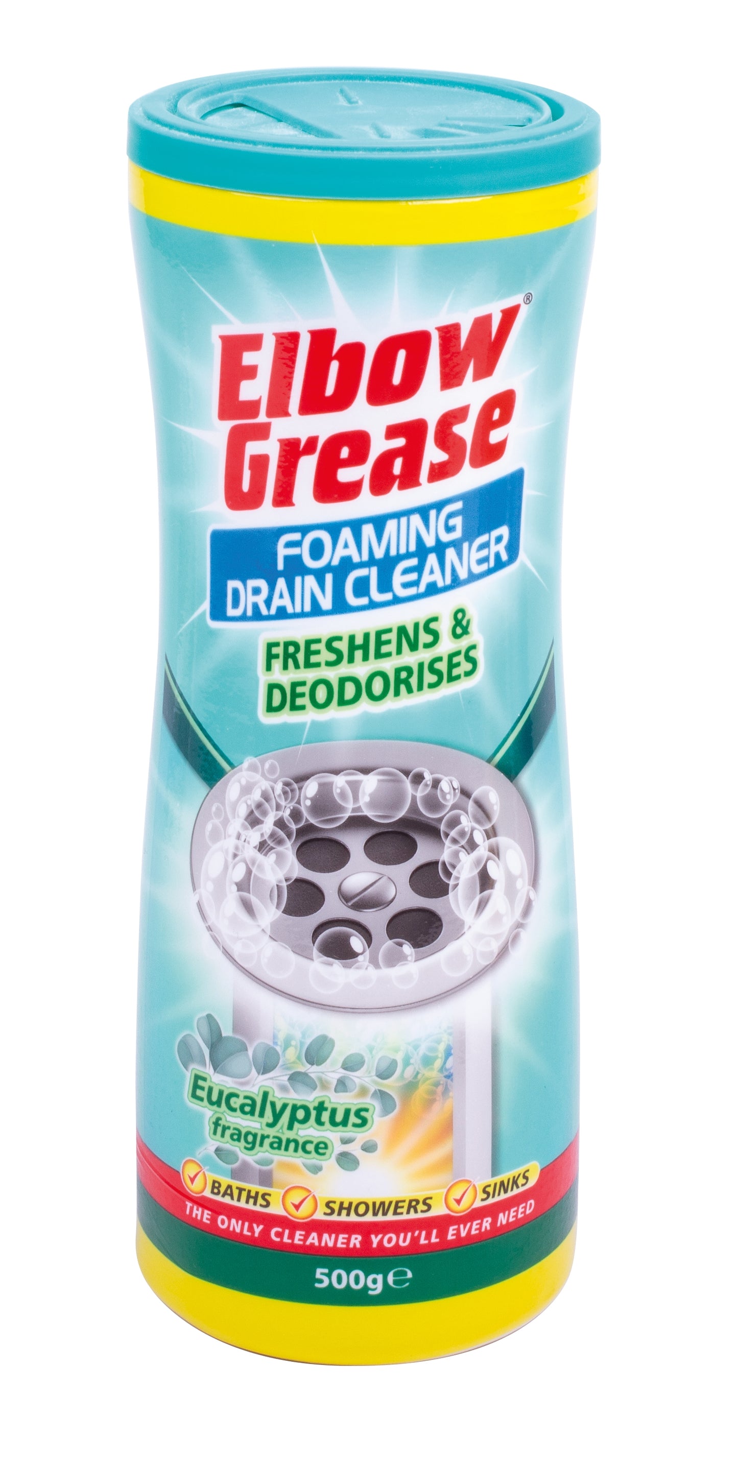 Pack of 3 Elbow Grease Eucalyptus Fragrance Foaming Drain Cleaner 500g