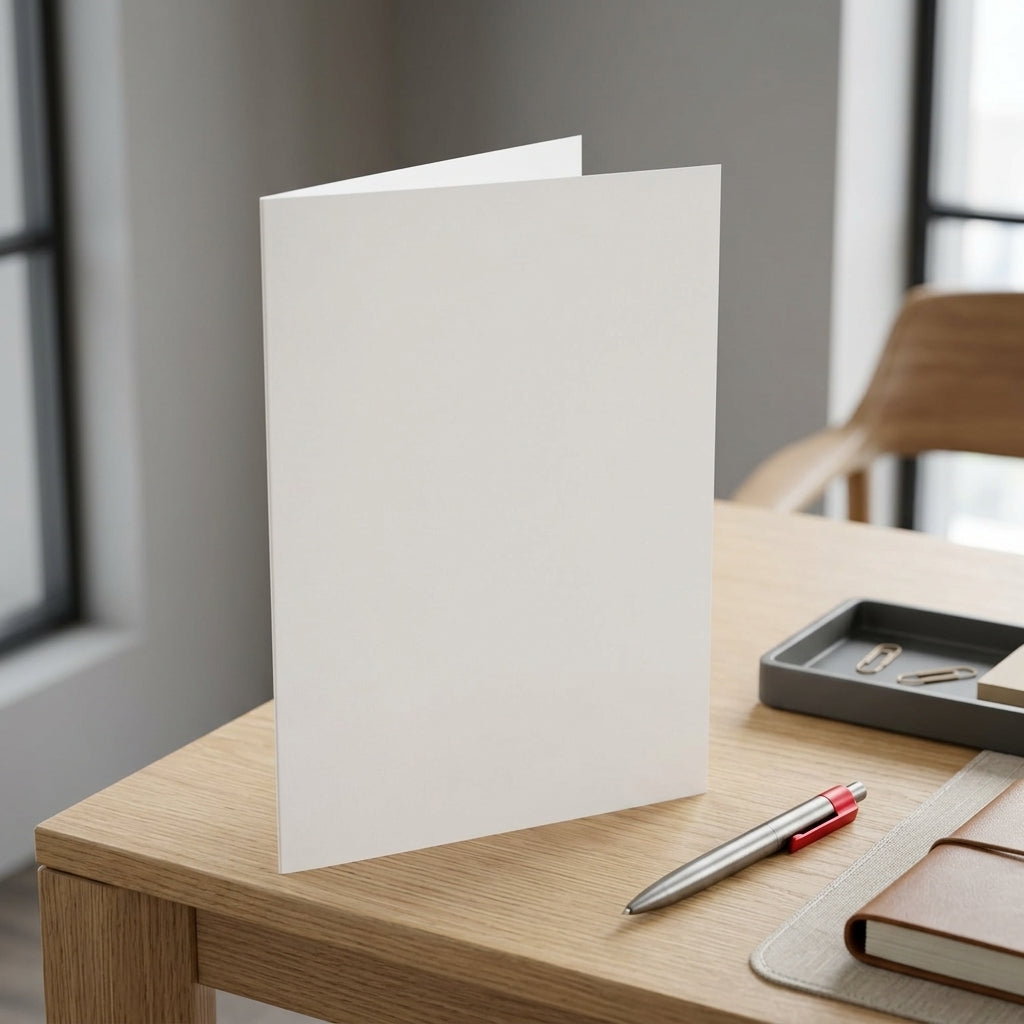 Pack of 5 A4 Blank White 260gsm Greeting Cards – Design Your Own Cards