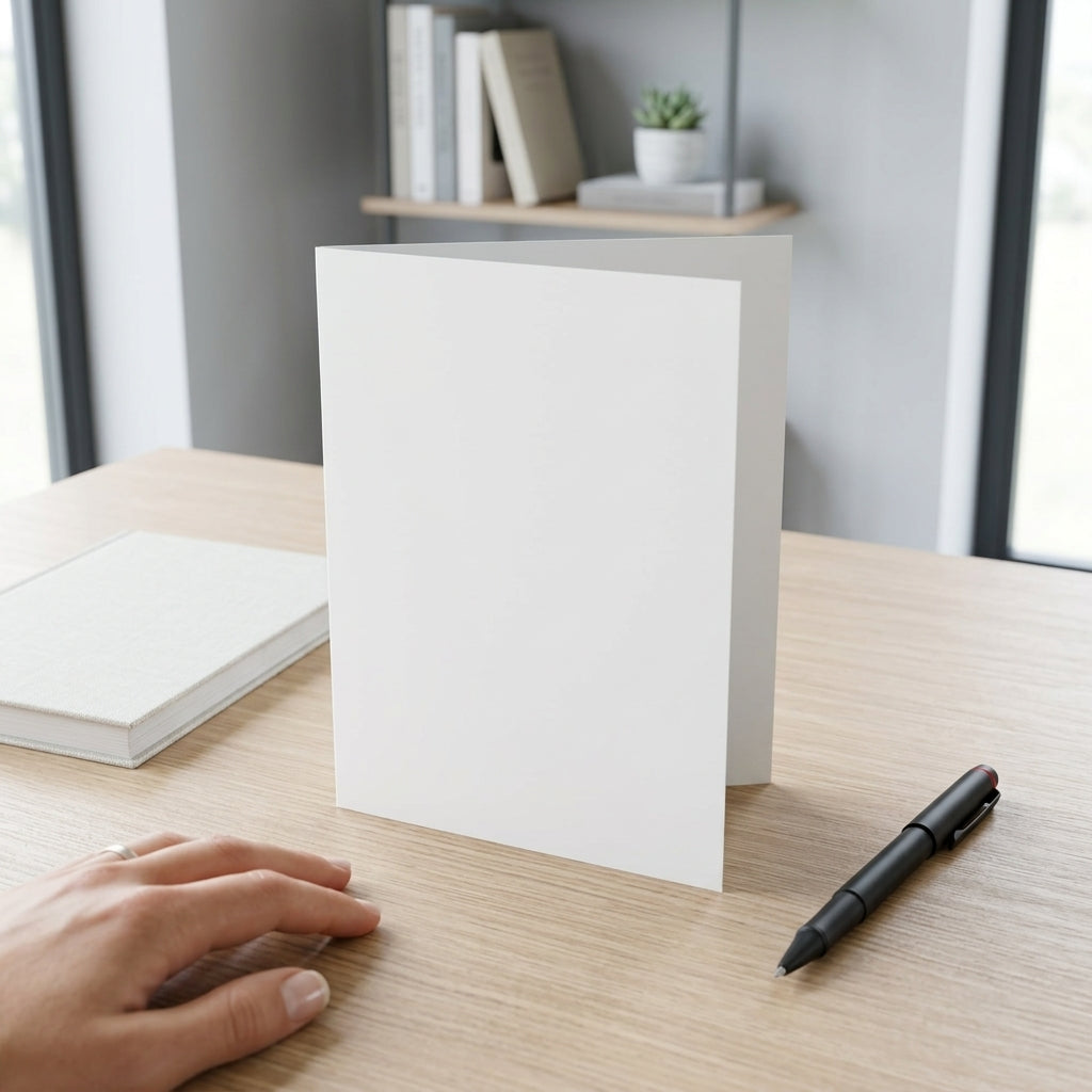 Pack of 10 A4 Blank White 260gsm Greeting Cards – Design Your Own Cards