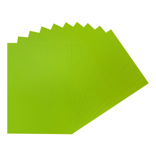 Pack of 100 A4 Fluorescent Green Coloured Paper 75gsm Sheets