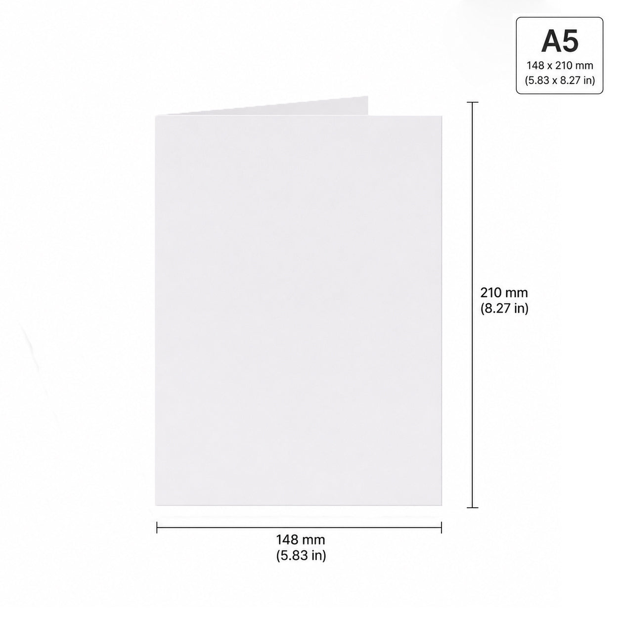 Pack of 10 A5 Blank White 260gsm Greeting Cards – Design Your Own Cards