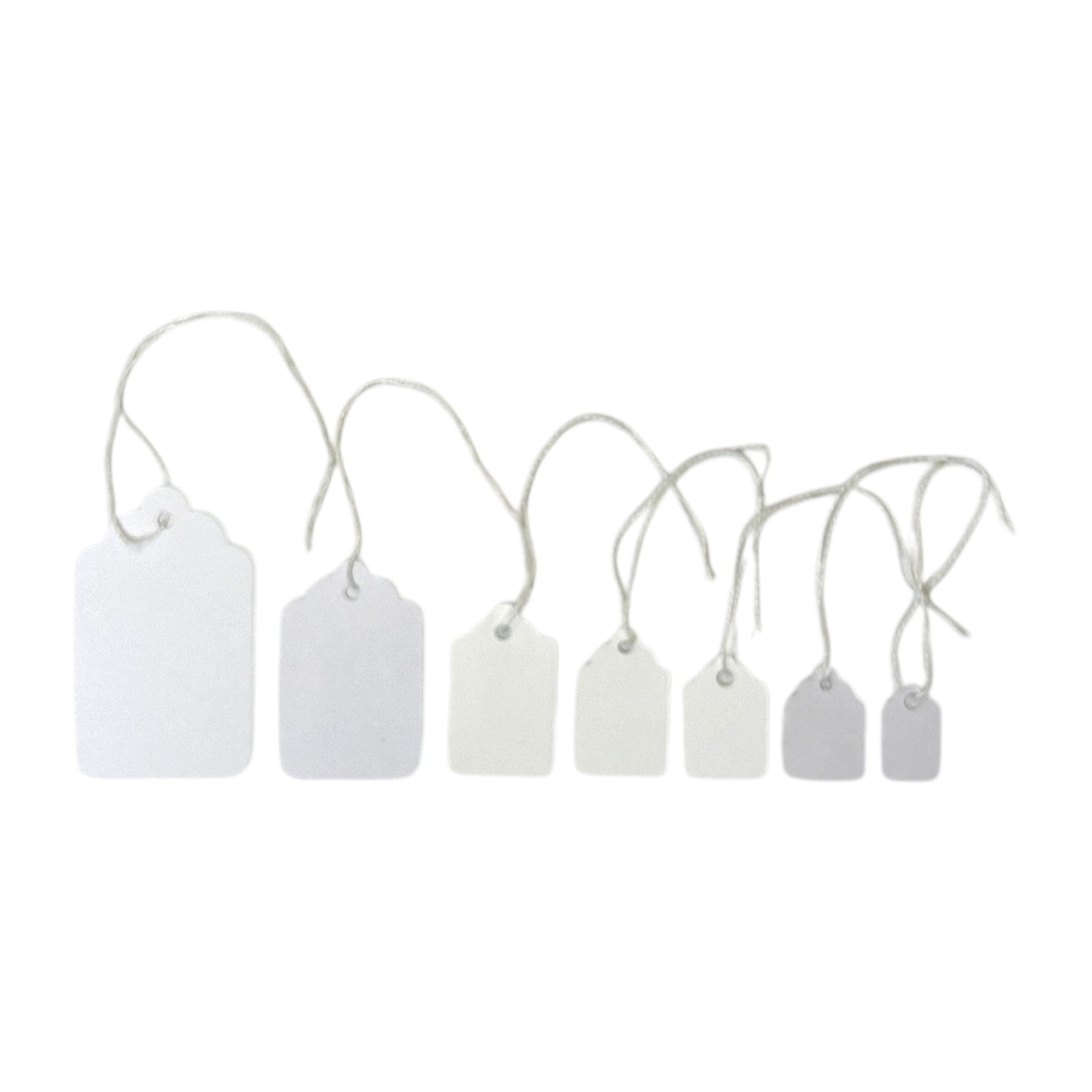 Box of 1000 White Merchandise Tags 73mm x 44mm