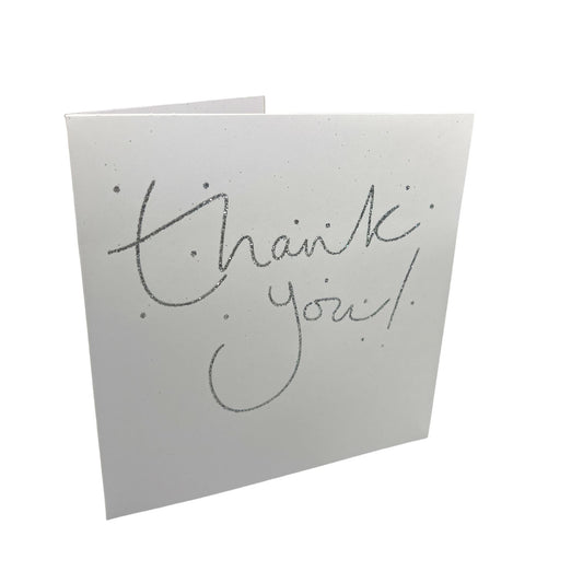 Pack of 48 Glitter Finished Thank You Cards by Carlton