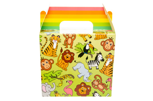 Pack of 12 Wild Animals Party Lunch Boxes
