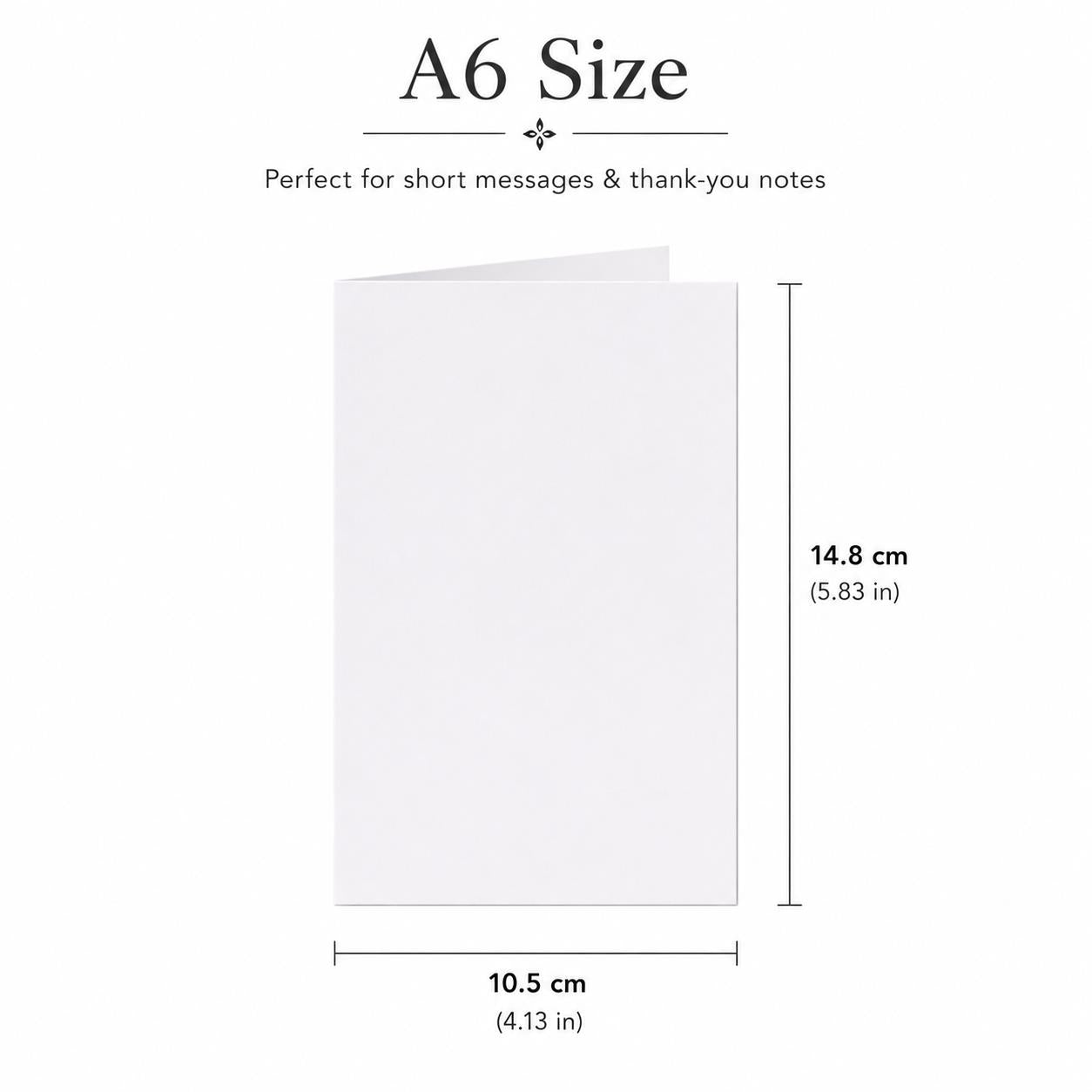 Pack of 10 A6 Blank White 260gsm Greeting Cards – Design Your Own Cards
