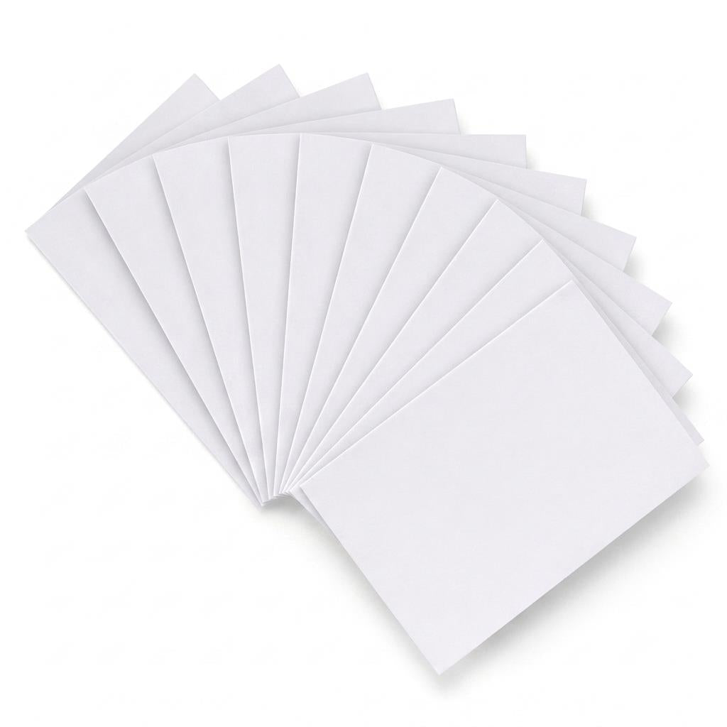 Pack of 10 A6 Blank White 260gsm Greeting Cards – Design Your Own Cards