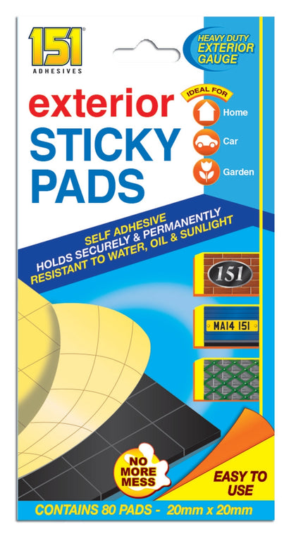 Heavy Duty Exterior Sticky Pads (80 Pack)