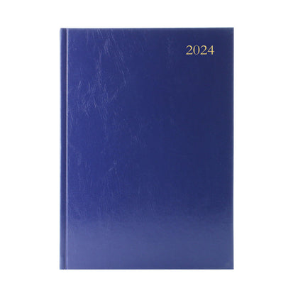 2024 A5 Day Per Page Blue Desk Diary