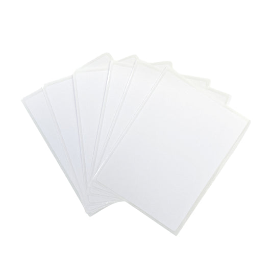 Pack of 7 White 80x110mm Rectangular Labels - Adhesive Stickers