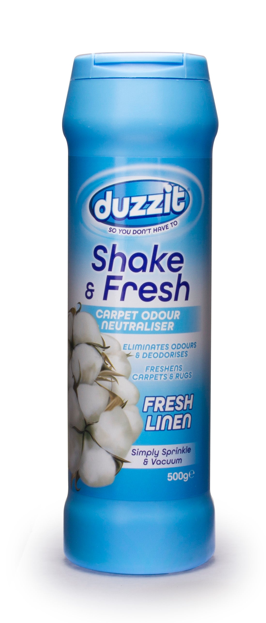 Duzzit Shake & Fresh Carpet Odour Neutraliser fresh Linen 500g– Choice ...