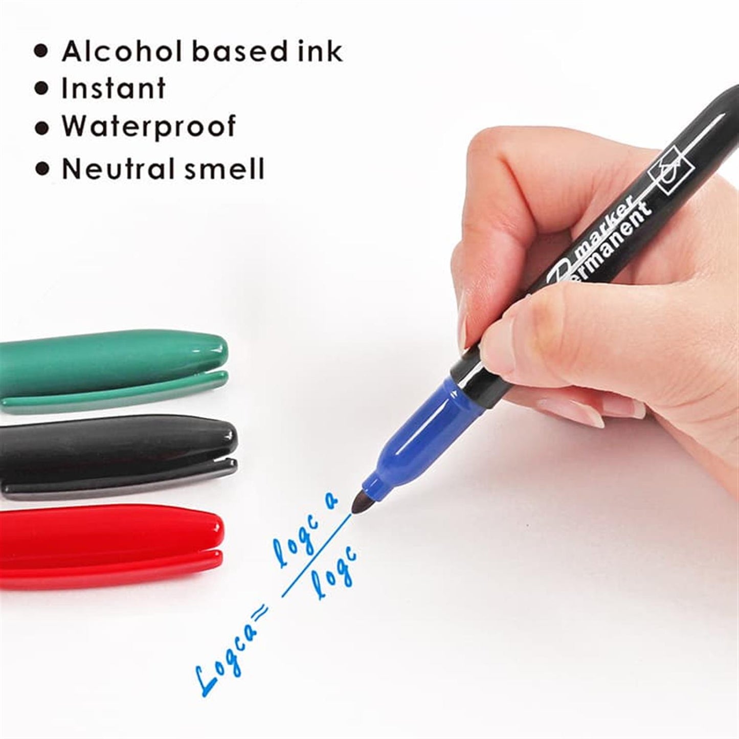 Pack of 4 Colors Smooth Ink Easy Dry Permanent Marker Pens