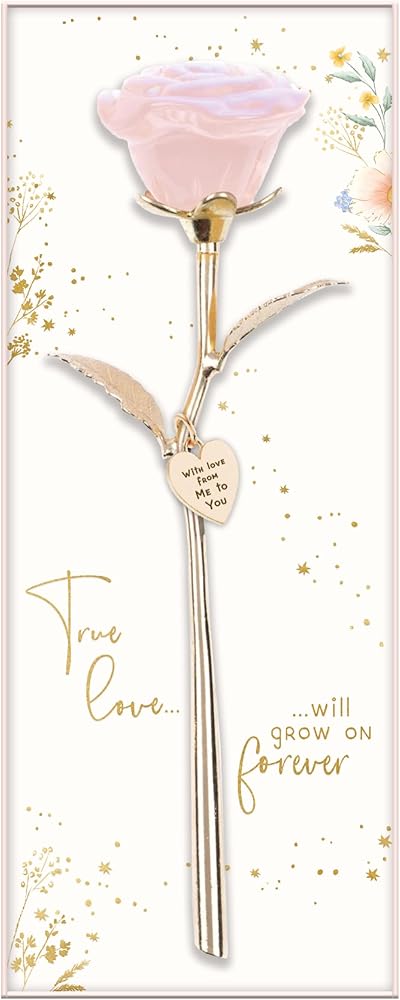 Me to You Tatty Teddy Glass Rose Ornament Wedding Day Gift Signature Collection