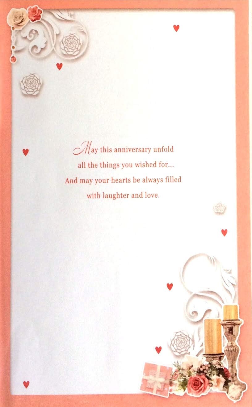 Congratulations To Grandson & Wife On Your Anniversary Open Opacity Card