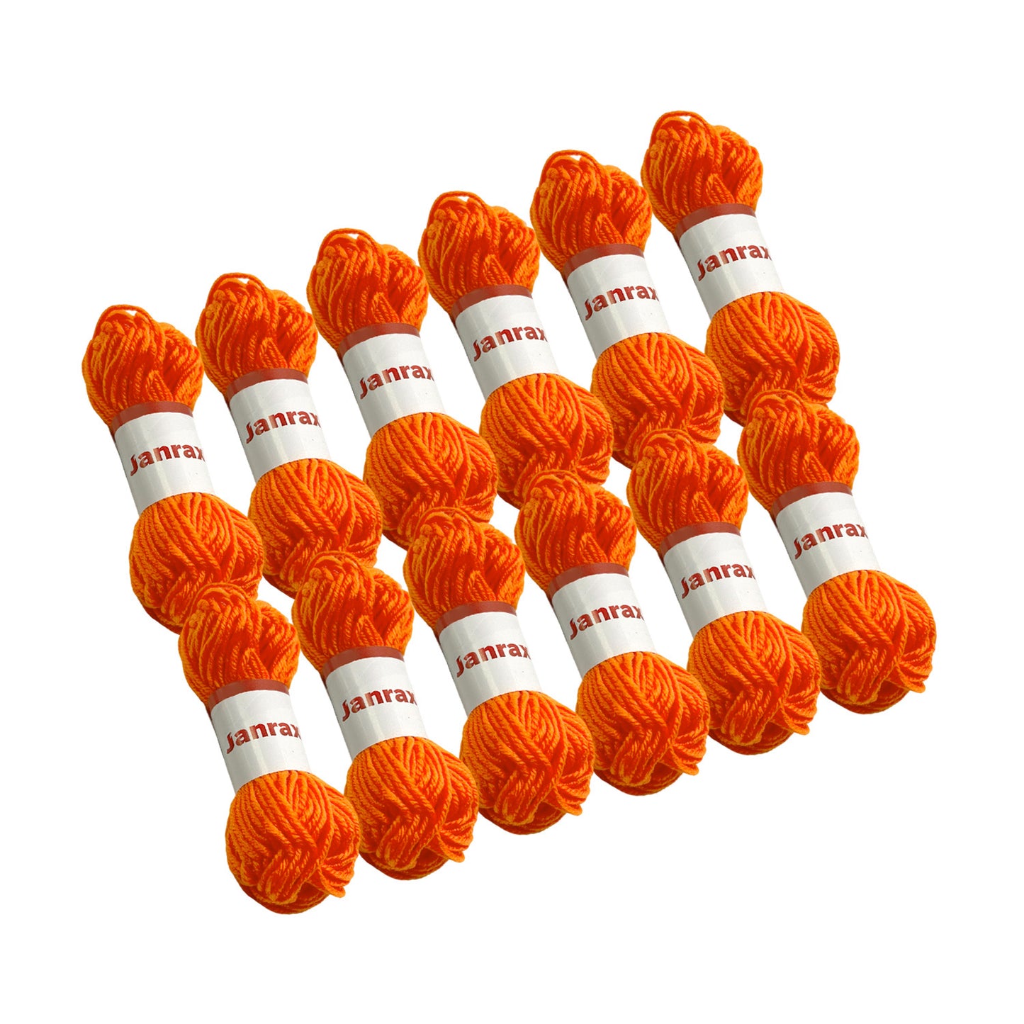 Orange Acrylic Yarn Roll – 10g, 4 Strand 8 Ply Knitting Wool