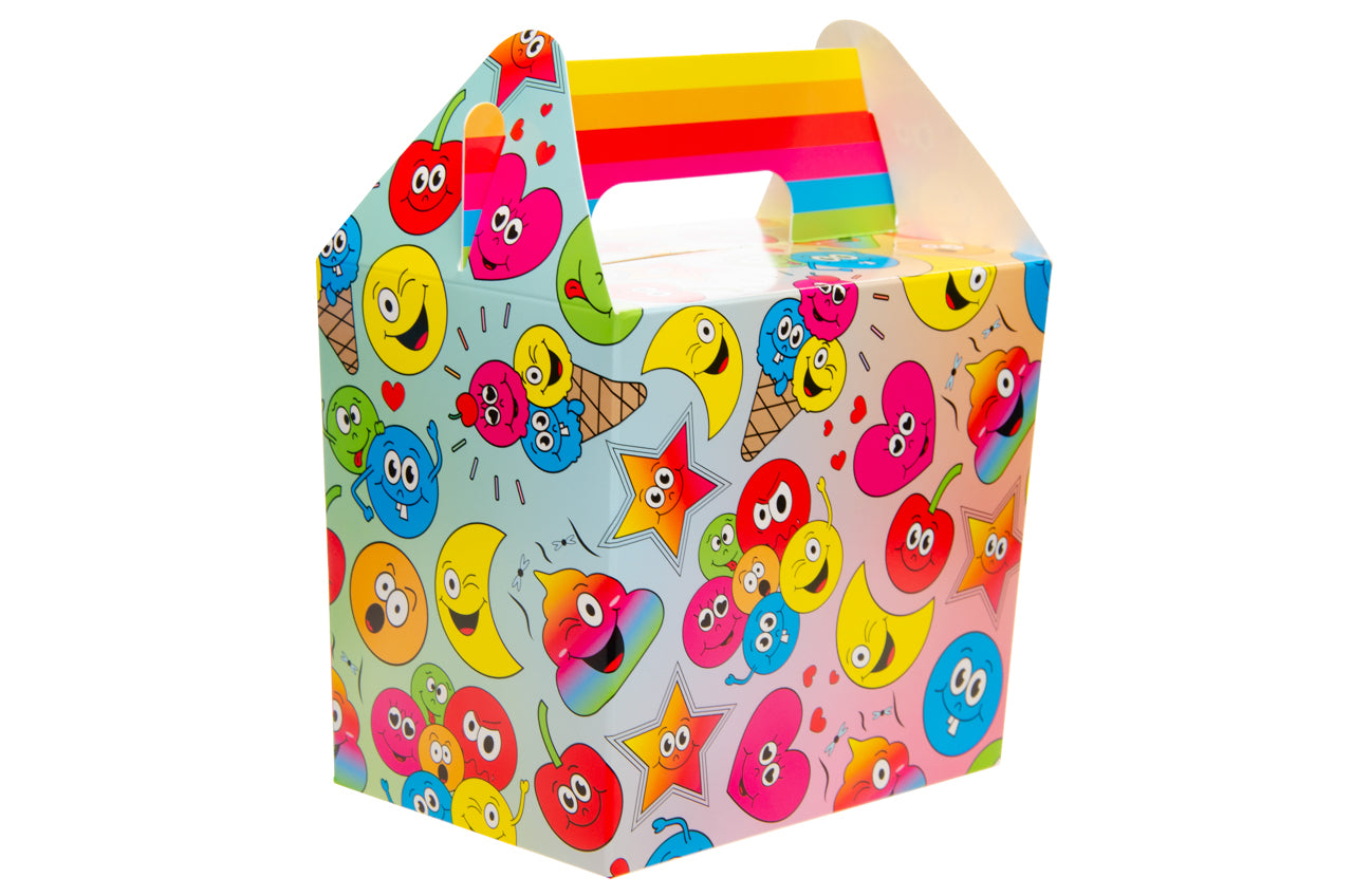 Pack of 10 Pre Filled Emotion Theme Kids Party Favour Boxes – Gift Boxes with Reusable Cup & Themed Toys