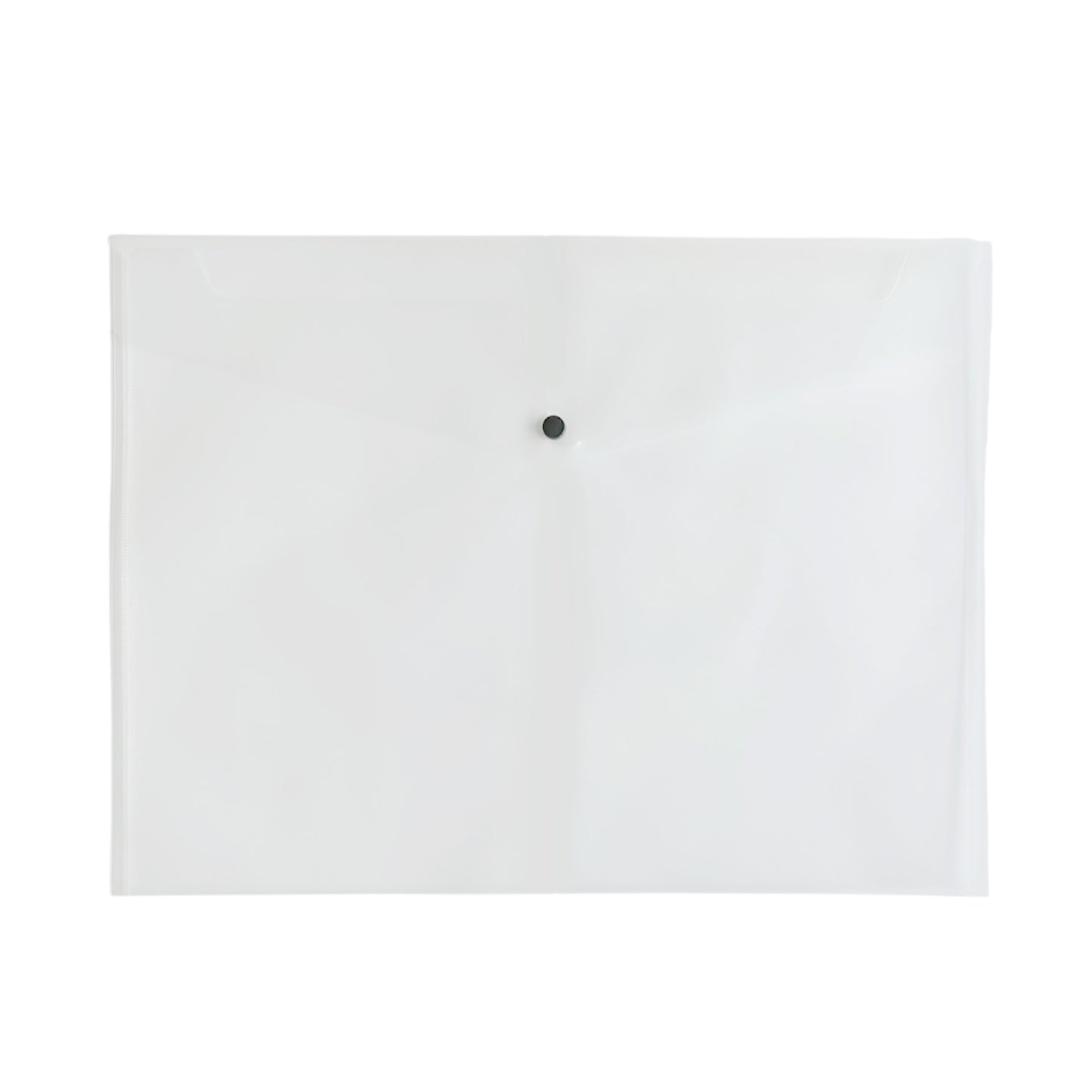 Pack of 12 Janrax A3 Clear Document Wallets - Button Stud Folder