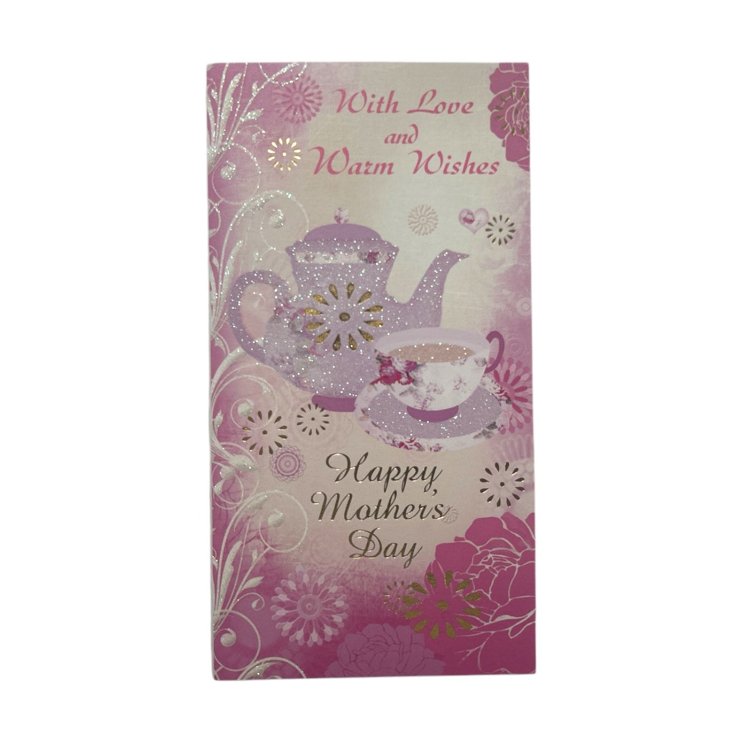 With Love and Warm Wishes Purple & Pink Mother's Day Card