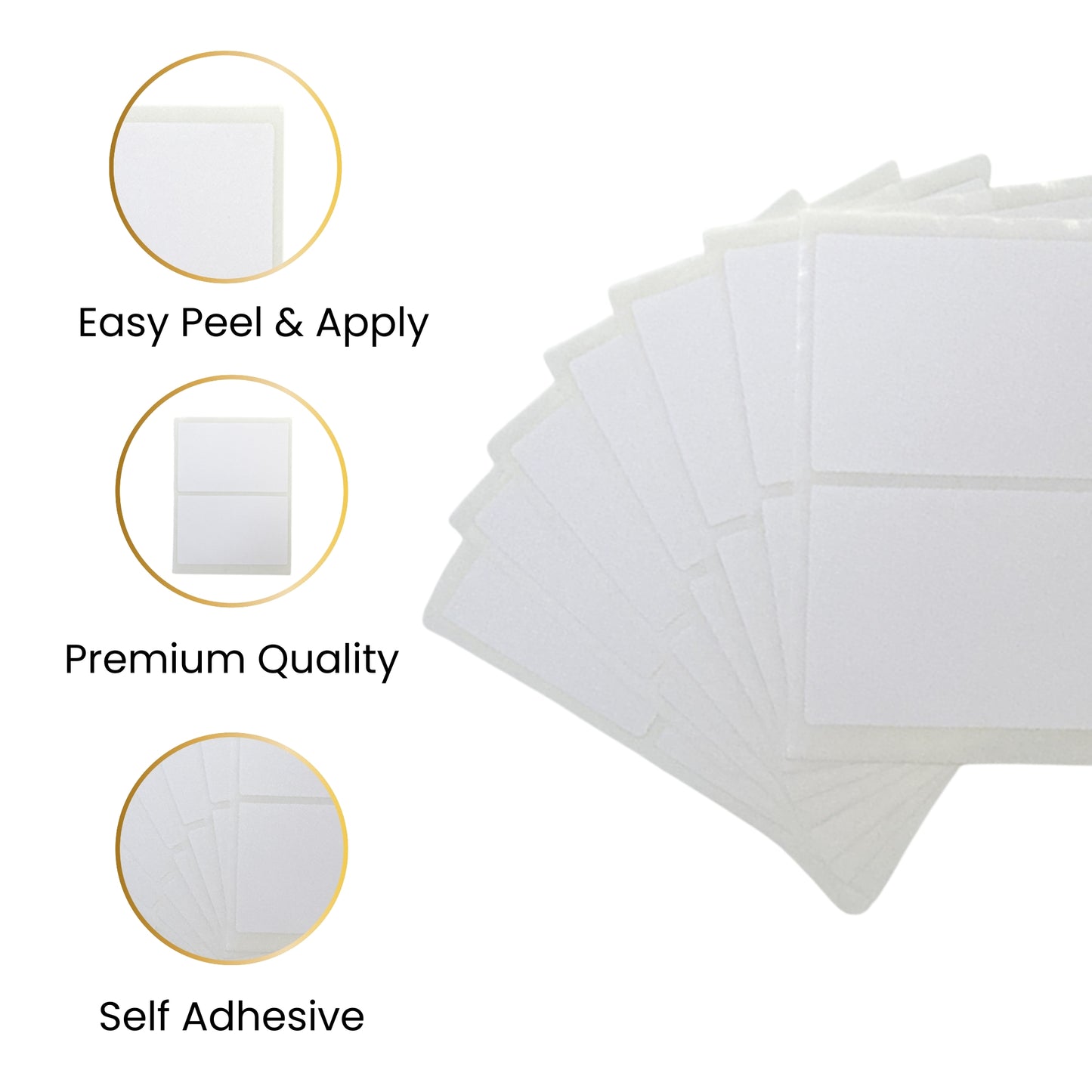 Pack of 14 White 50x80mm Rectangular Labels by Janrax