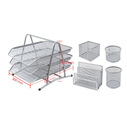 5 Pieces Wire Mesh File Tray Office Organiser set
