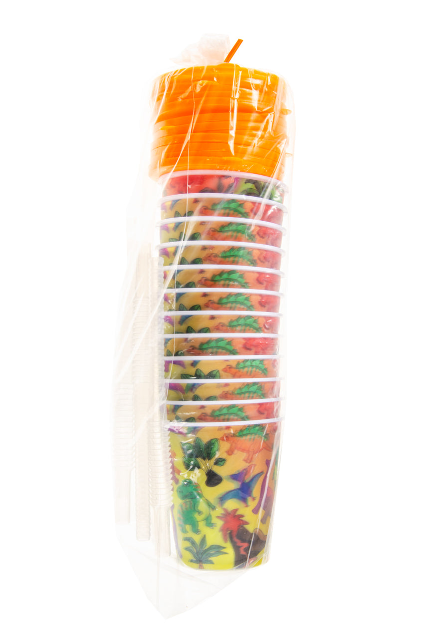 Dinosaur 3D Cup With Straw and Lid
