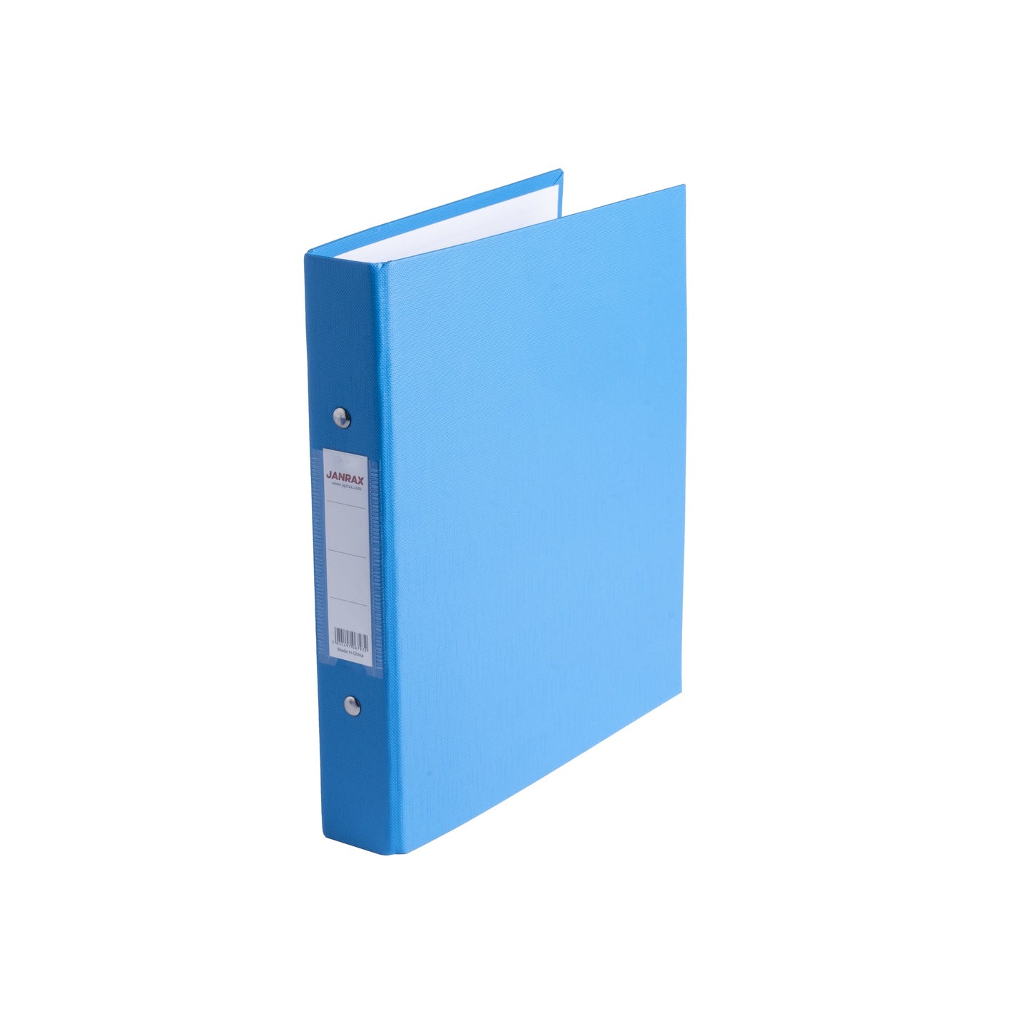 Pack of 3 A5 Light Blue Paper Over Board Ring Binders by Janrax