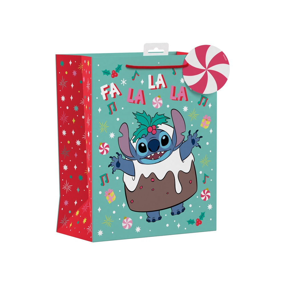 Pack of 12 Disney Stitch Large Christmas Gift Bags