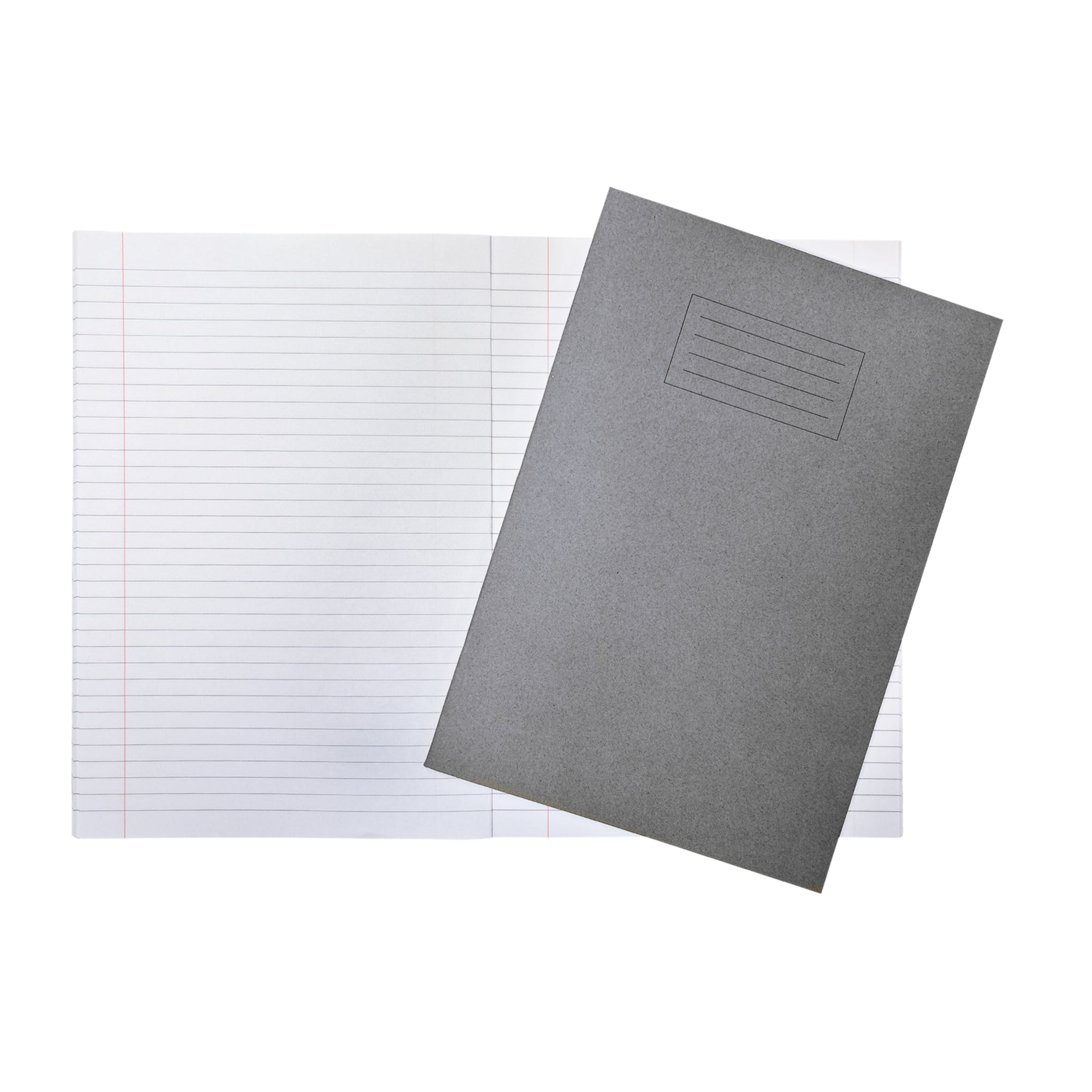 Janrax A4 Grey 80 Page Feint Ruled with Margin Exercise Book WF Paper ...