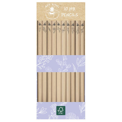 Pack of 10 Bee Kind HB Pencils