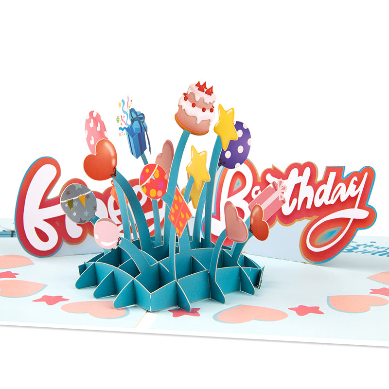 Balloon Bliss Sprinkle Joy 3D Pop Up Birthday Card