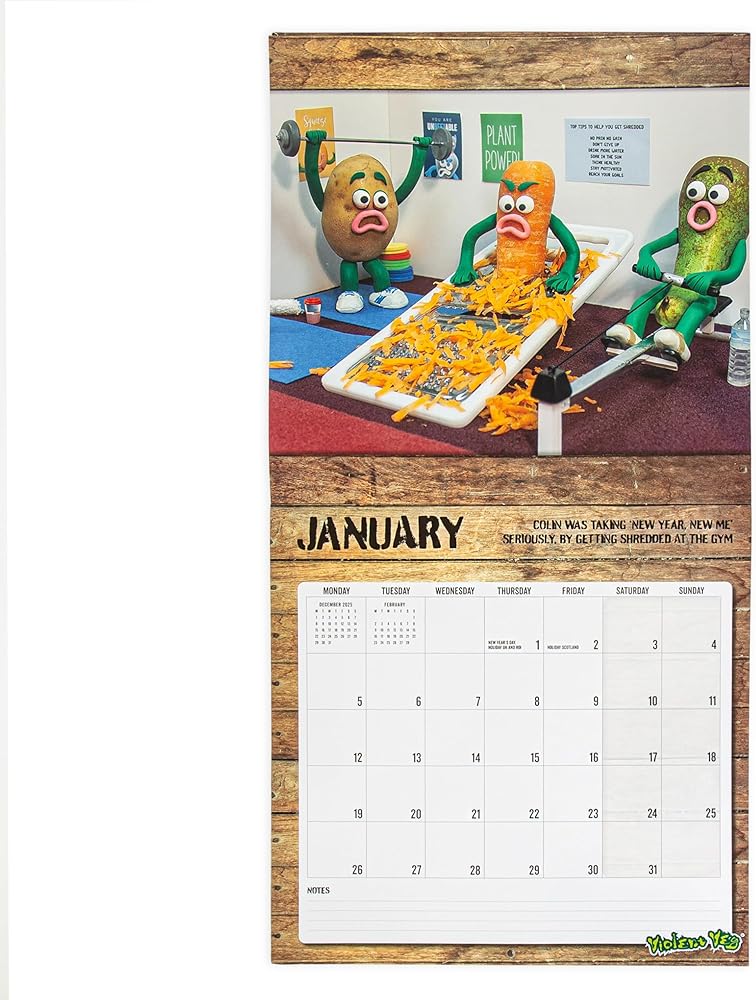 Violent Veg 2026 Square Wall Calendar