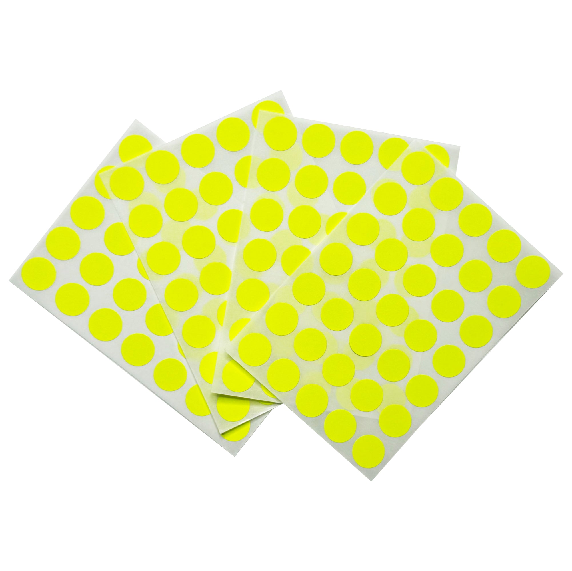 Pack of 140 Fluorescent Yellow 13mm Round Labels - Stickers– Choice ...