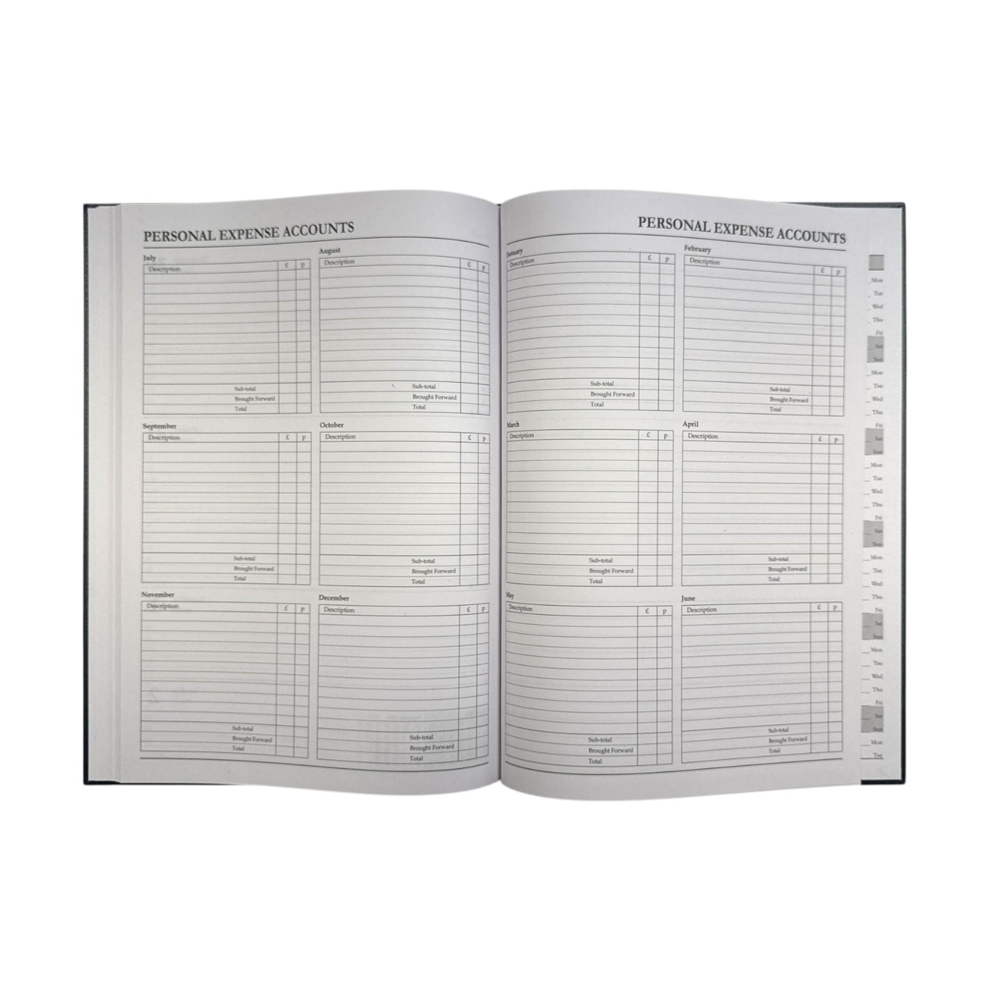 Janrax 2025-2026 A4 Week to View Burgundy Academic Diary